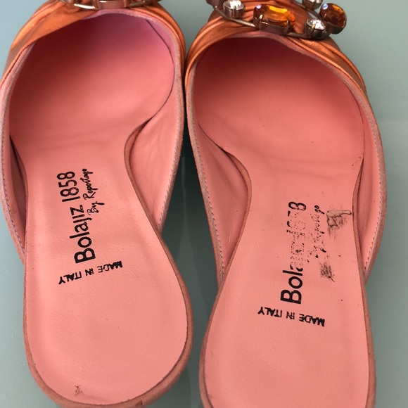 Bolajiz 1858 pink/salmon mules - Picture 6 of 8